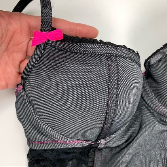 La Senza Black Ruffled lace BabyDoll small - Picture 3 of 6